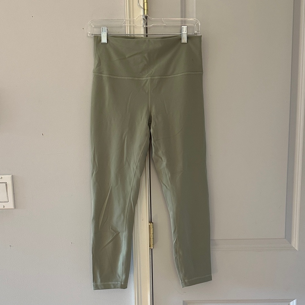 Lululemon Athletica Laurel Green Leggings, Wunder Train, Size 10, 23”